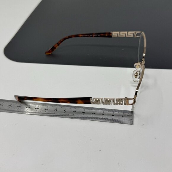 Versace Italy MOD 1220-B 1052 52-16-135 GOLD TORTOISE EYEGLASSES - Picture 11 of 13